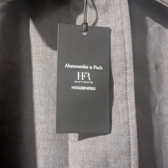 Abercrombie & Fitch | Nicole Benefield Padded Grey Trench Coat - Picture 10 of 16